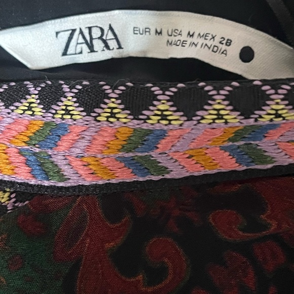 Zara Viscose Dress Sz Med - Picture 8 of 9